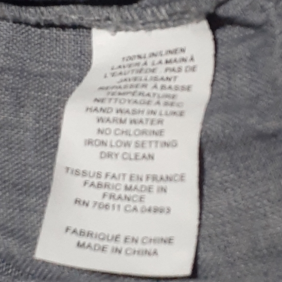 Vex Collection Women's French Linen Blazer in Blue Size Large - Picture 8 of 9